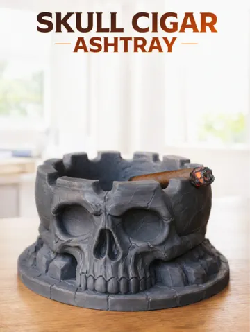 Adorno temático: Porta Cenere per Sigari – Skull Ashtray 2.0 — vista de referencia 2