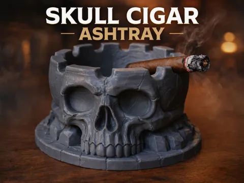 Adorno temático: Porta Cenere per Sigari – Skull Ashtray 2.0 — referencia de MakerWorld