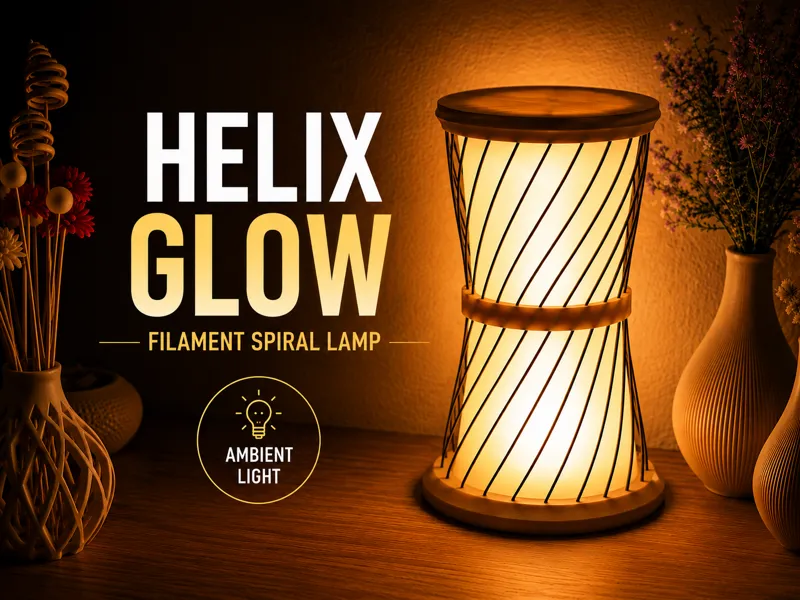 Helix Glow – Filament Frame Lamp