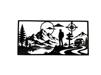 Travelling 2d wall art decoration