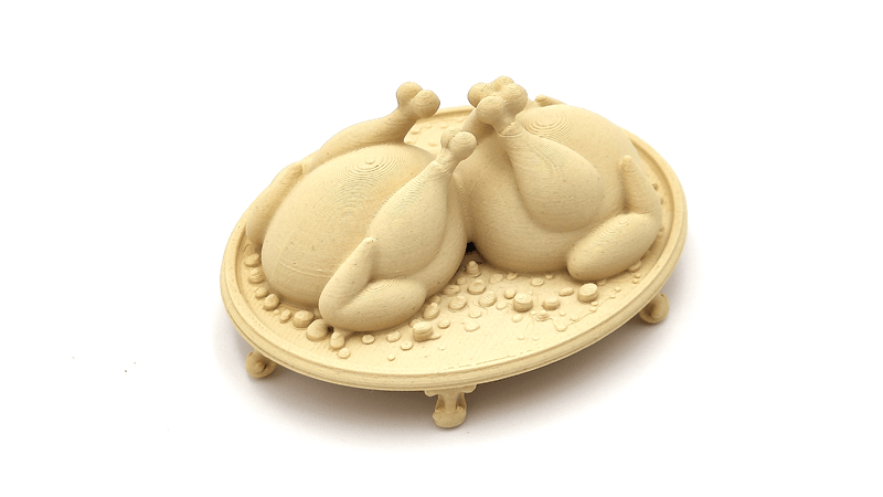 Baked turkey, chicken on plater