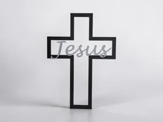 Modern Jesus Cross Kreuz christliche Deko wall art