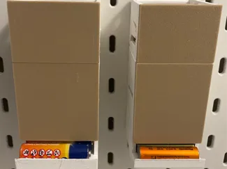 IKEA Skadis Modular AA and AAA battery dispenser