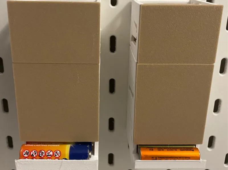 IKEA Skadis Modular AA and AAA battery dispenser