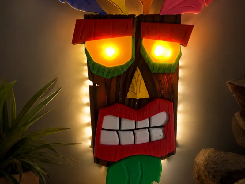 aku aku mural lumineux 42cm