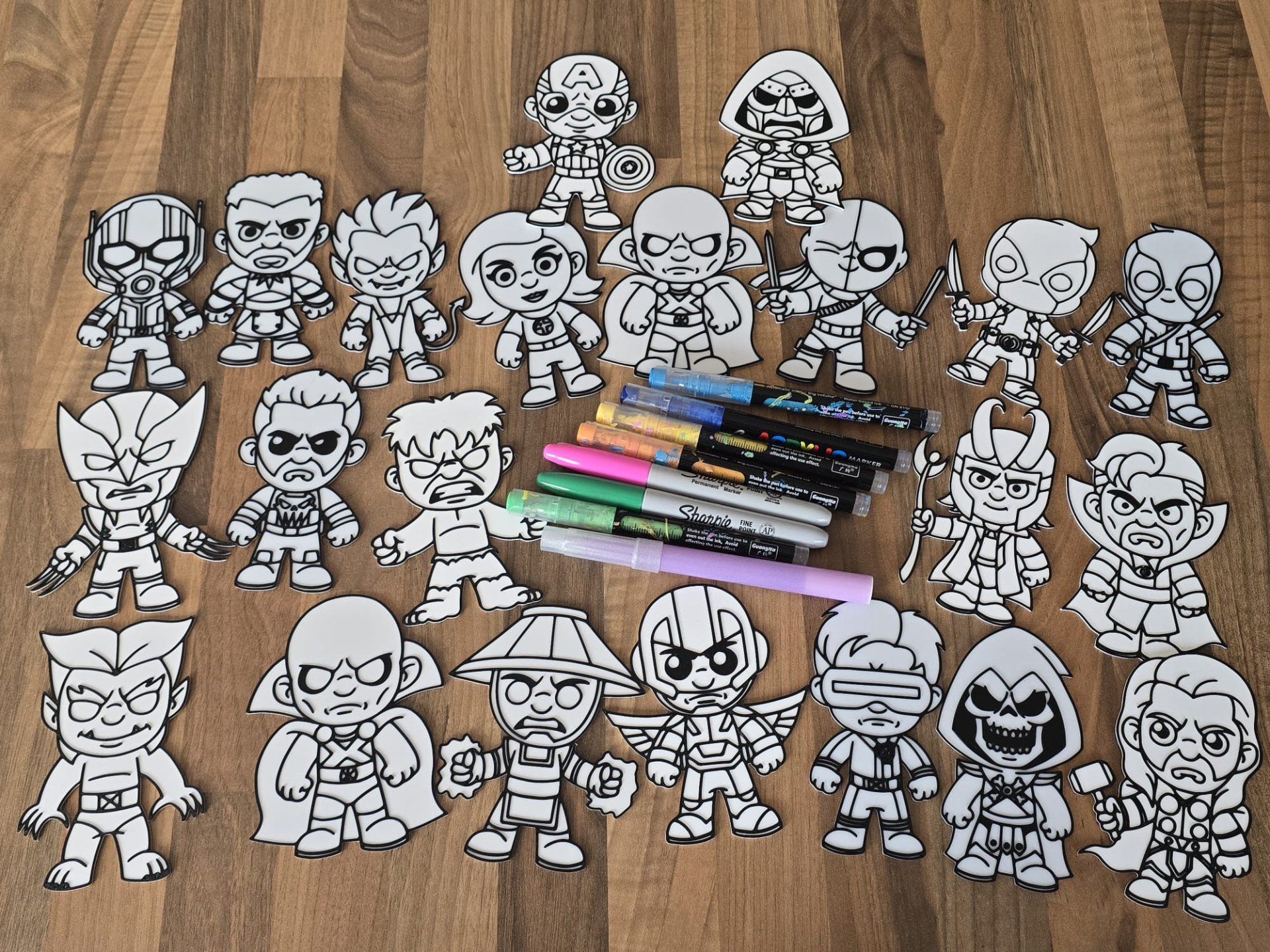 Mega Character Hero Villain Coloring Paint Pack