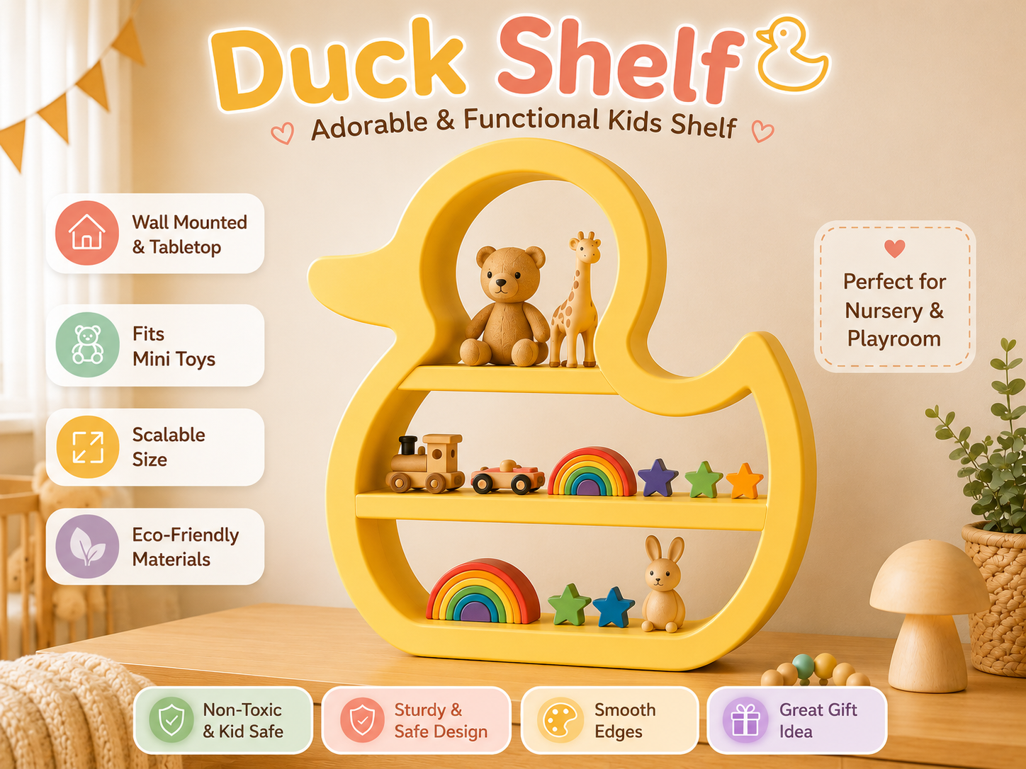 Duck Shelf Buddy – 1 & 2-Level
