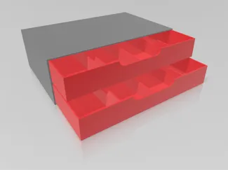 Glasses box with drawers
