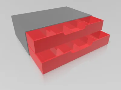 Glasses box with drawers