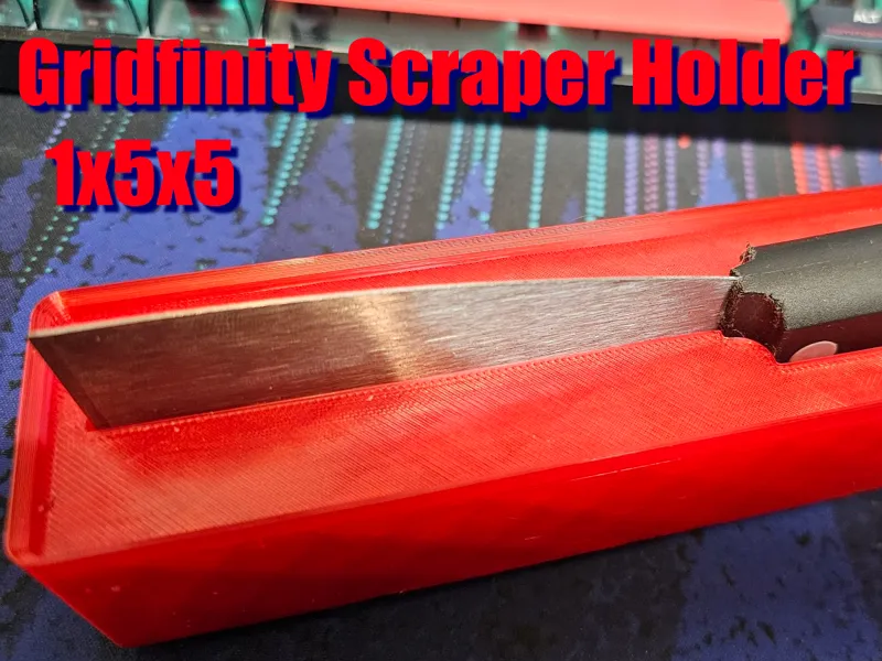 Gridfinity 1x5x5 Scraper Holder