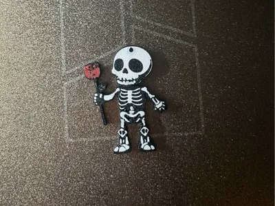 Skeleton with Rose – Keychain Edition