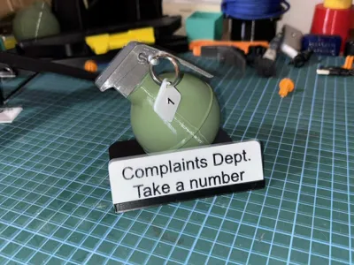 Complaints Department removable pin and lever
