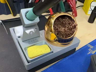 Soldering iron and tip cleaner holder
