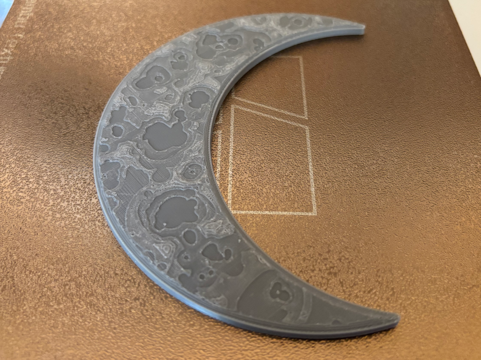 Basic Moon Shape, textured 3D model