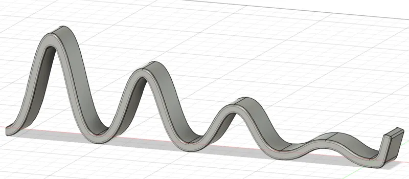Sinusoidal laptop stand with attenuation