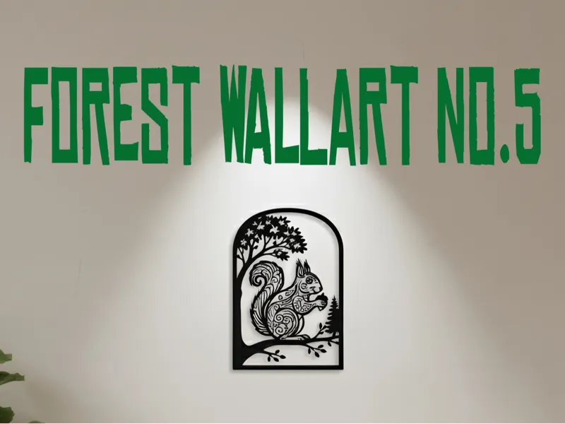 Wald Wandkunst squirrel fastprint