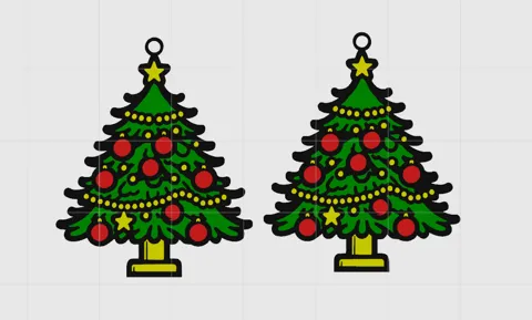 Christmas Tree Holiday Earrings view 2