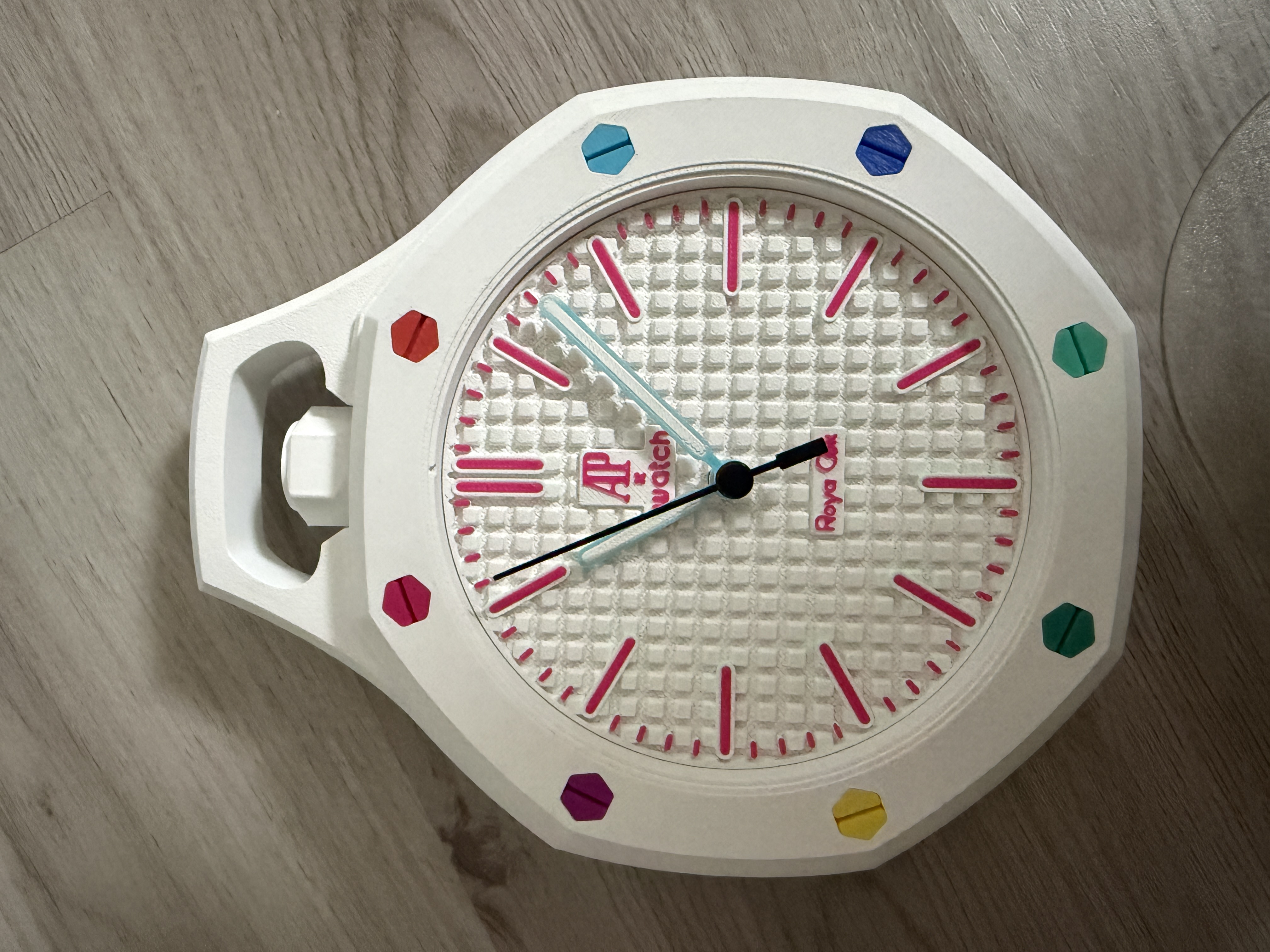 Miniatura 3 do modelo 3D AP×Swatch 风格八角外壳 桌面时钟｜MH011 组件套件｜无胶组装·少支撑