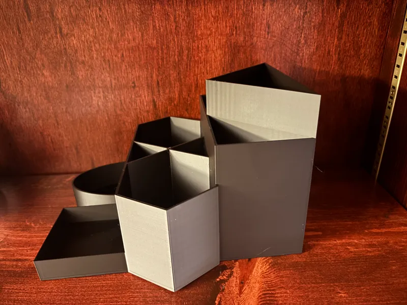 5-Tiered Geometric Desk Organizer