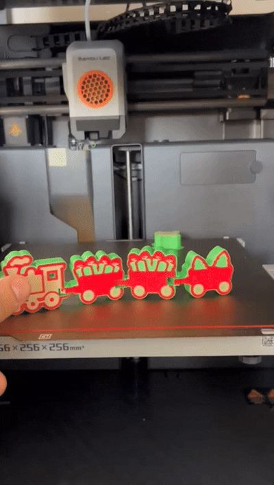 Train de Noël articulé