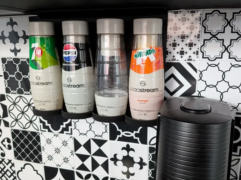 Under-Cabinet Sodastream Syrup Holder