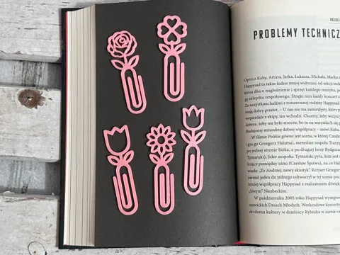 Accesorio de lectura: Floral Paperclip Bookmarks – Cute Flower Set 3 — referencia de MakerWorld