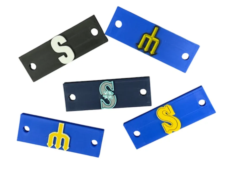 Baseball Cap Logo Plates - Seattle Mariners