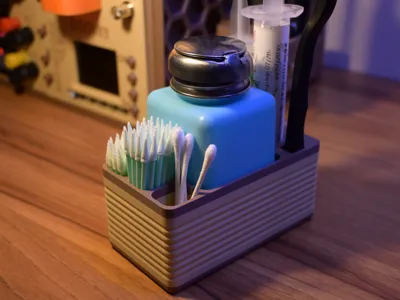 HSW Soldering Holder: IPA, Flux Syringes & Swabs