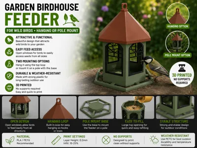 Bird  Feeder Hanging / Pole Mount