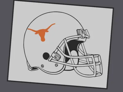 Texas Long Horn Helmet LightBox