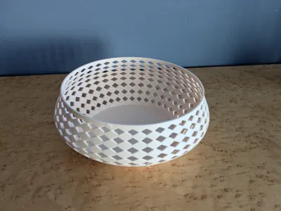Diamond Bowl (parametric, support-free)