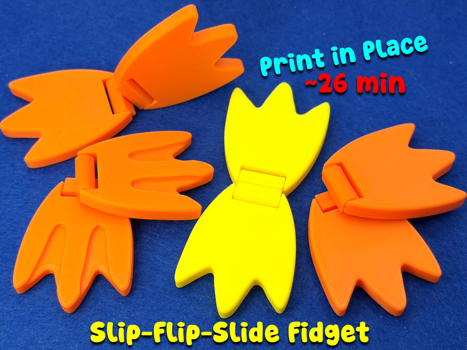 Duck Feet Slider + Flip Fidget (~26 min print)