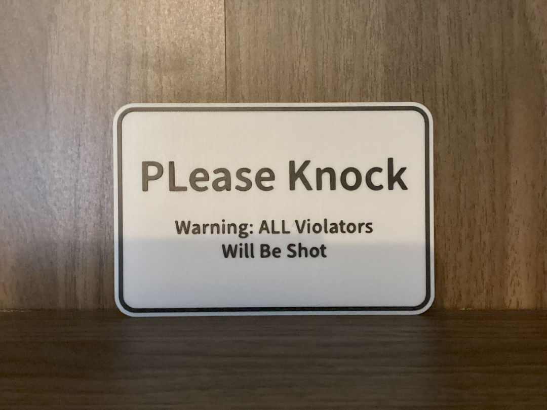 Please Knock Sign 3D model