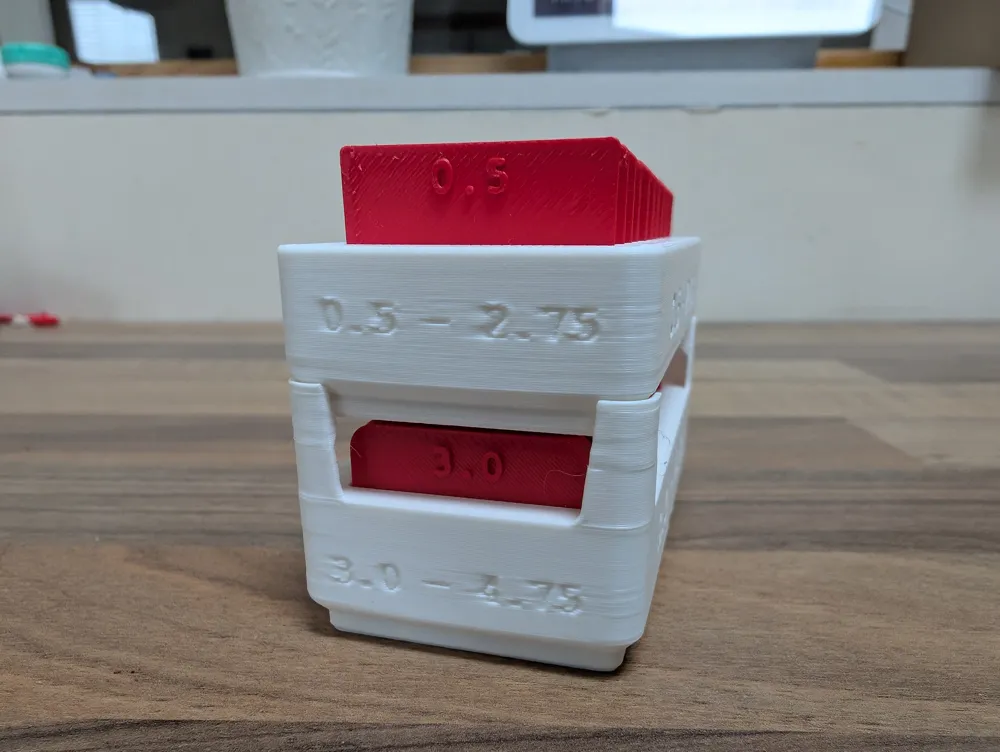 Thickness Guide 0.5 - 4.75 mm Gridfinity - Free 3D Print Model - MakerWorld