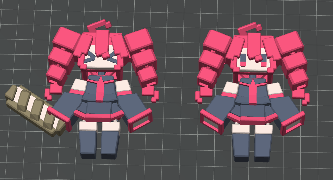Miniatura 2 do modelo 3D 重音teto 可动关节 像素风铰链玩偶