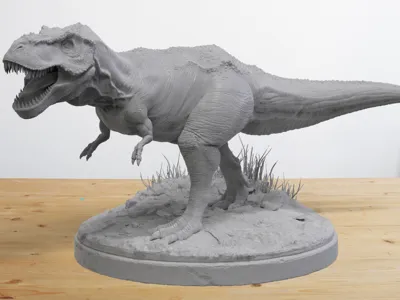T-Rex (Tyrannosaurus) + base