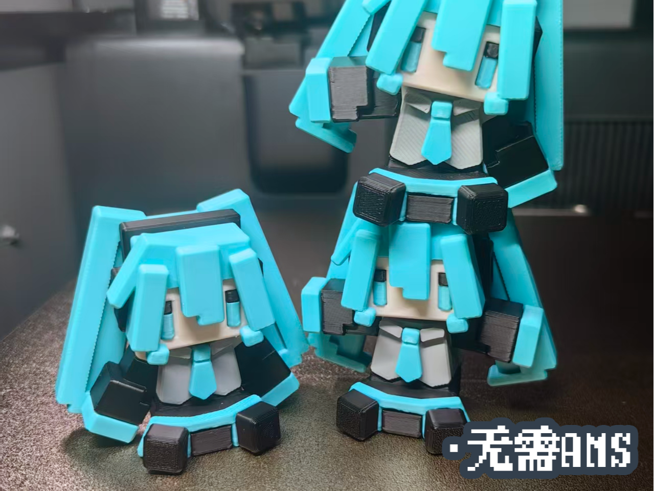 Miniatura 1 do modelo 3D 初音小手办（无需AMS全分件）可动像素风