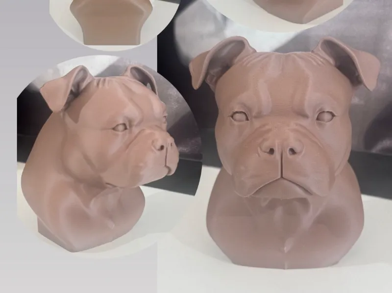 Pocket Bully Dog Bust Ornament