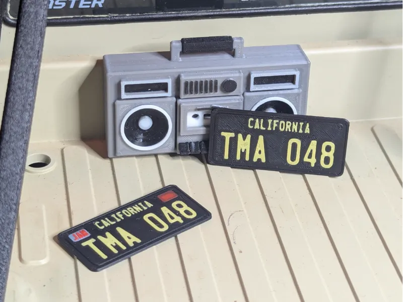 1/10 Black California License Plate | CUSTOMIZABLE