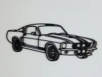 Tableau mural Shelby GT500 1967 en 2D — photo 2