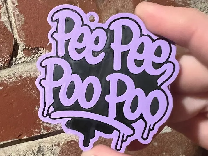 Pee Pee Poo Poo Keychain or Ornament + Gift Box