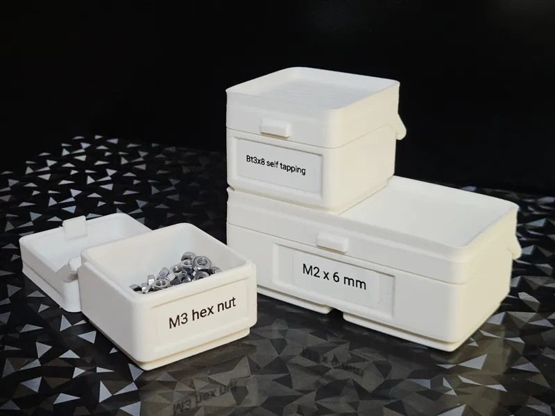 Gridfinity Small Parts Box, Print In Place
