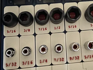Gridfinity Socket Set with Peg
