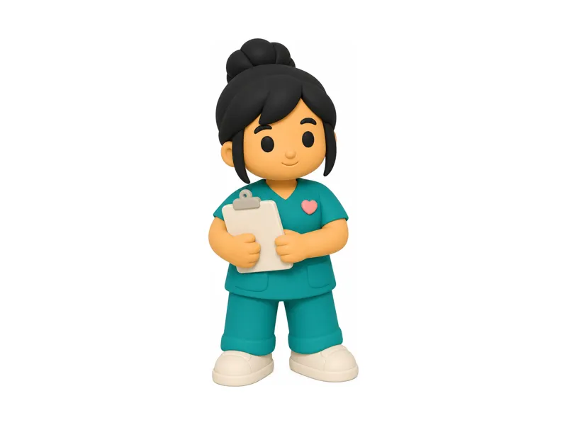 Nurse Hero Mini Figure - Cute Desk Collectible