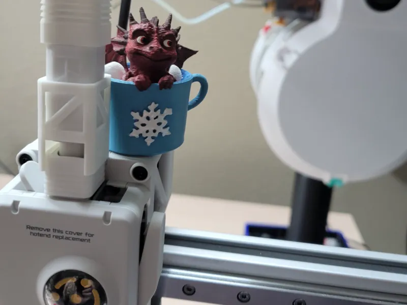 Cute Hot Chocolate Dragon with Marshmallows