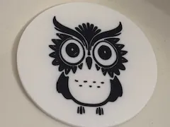 cute owl coaster  10cm