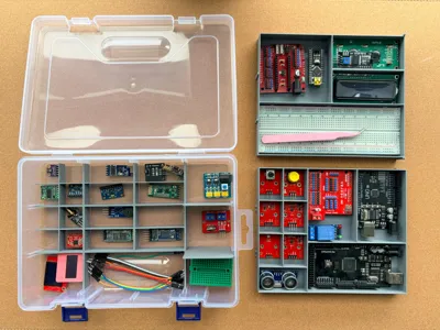 Arduino Microcontroller Control Board Sensor Module Three-Layer Storage Box stm32 UNO NANO MEGA2560