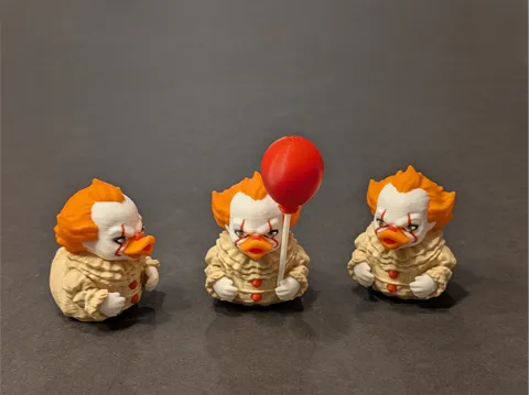 Dije o accesorio de collar: Clown Rubber Duck - Creepy Halloween Horror — referencia de MakerWorld