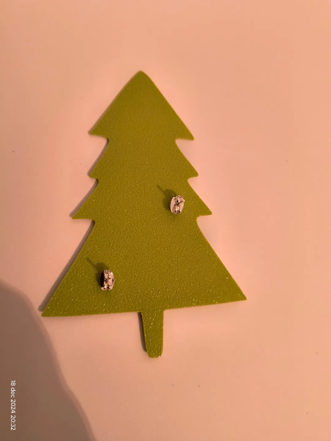 stud earrings Xmas ball in tree last minute gift view 3
