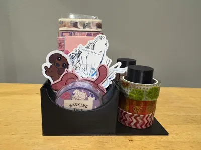 Washi Tape and Slotted Sticker Organizer